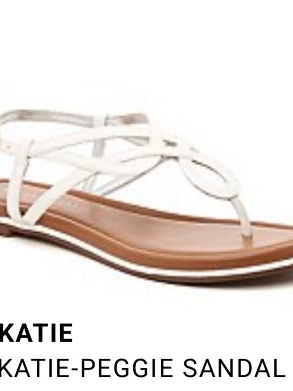 Kelly & Katie White Strappy Peggie Thong Sandal